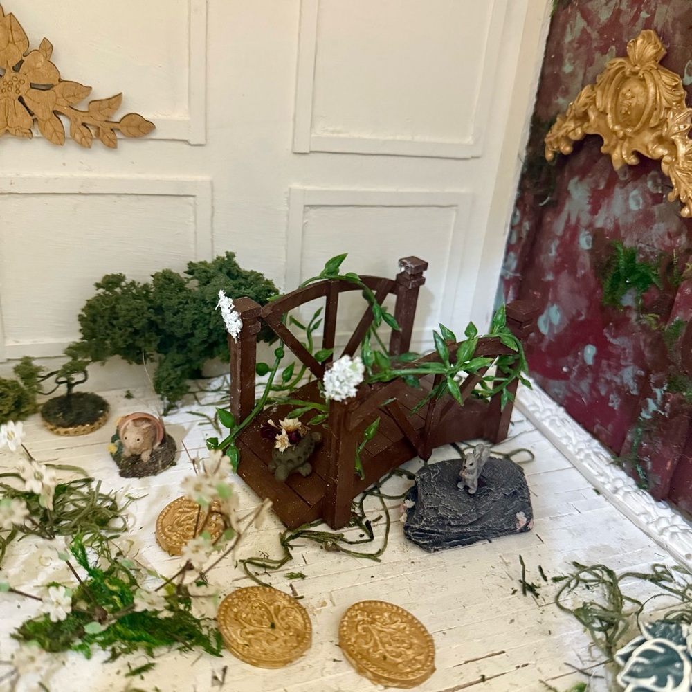 Olde Victorian Enchanted Garden Ballroom Miniature Dollhouse Display
